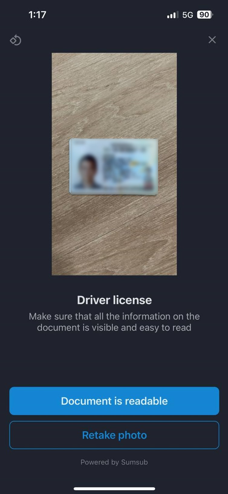 바이비트가입하기-선택한 본인인증 수단으로 사진 촬영하기